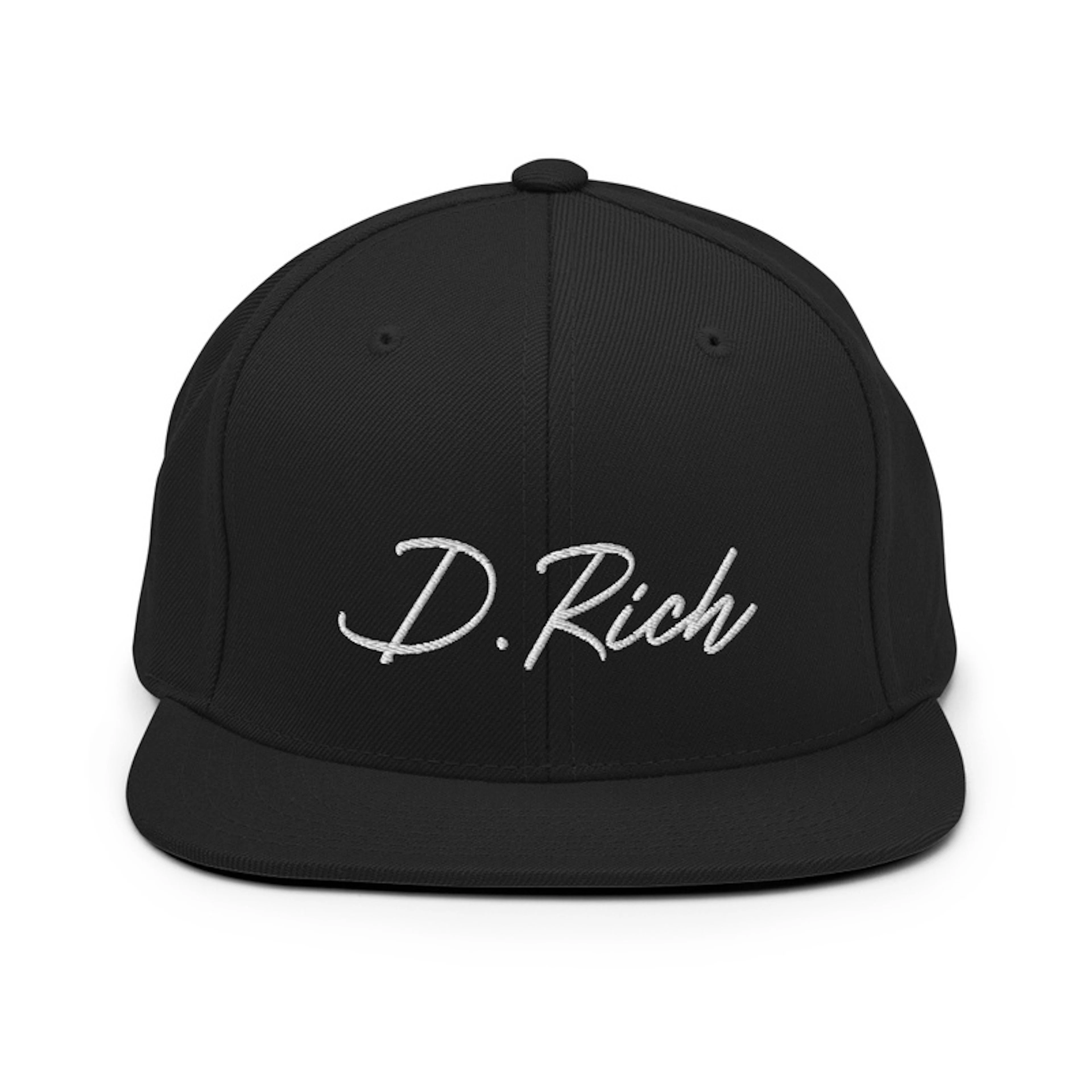 D. Rich logo embroidered snapback hat