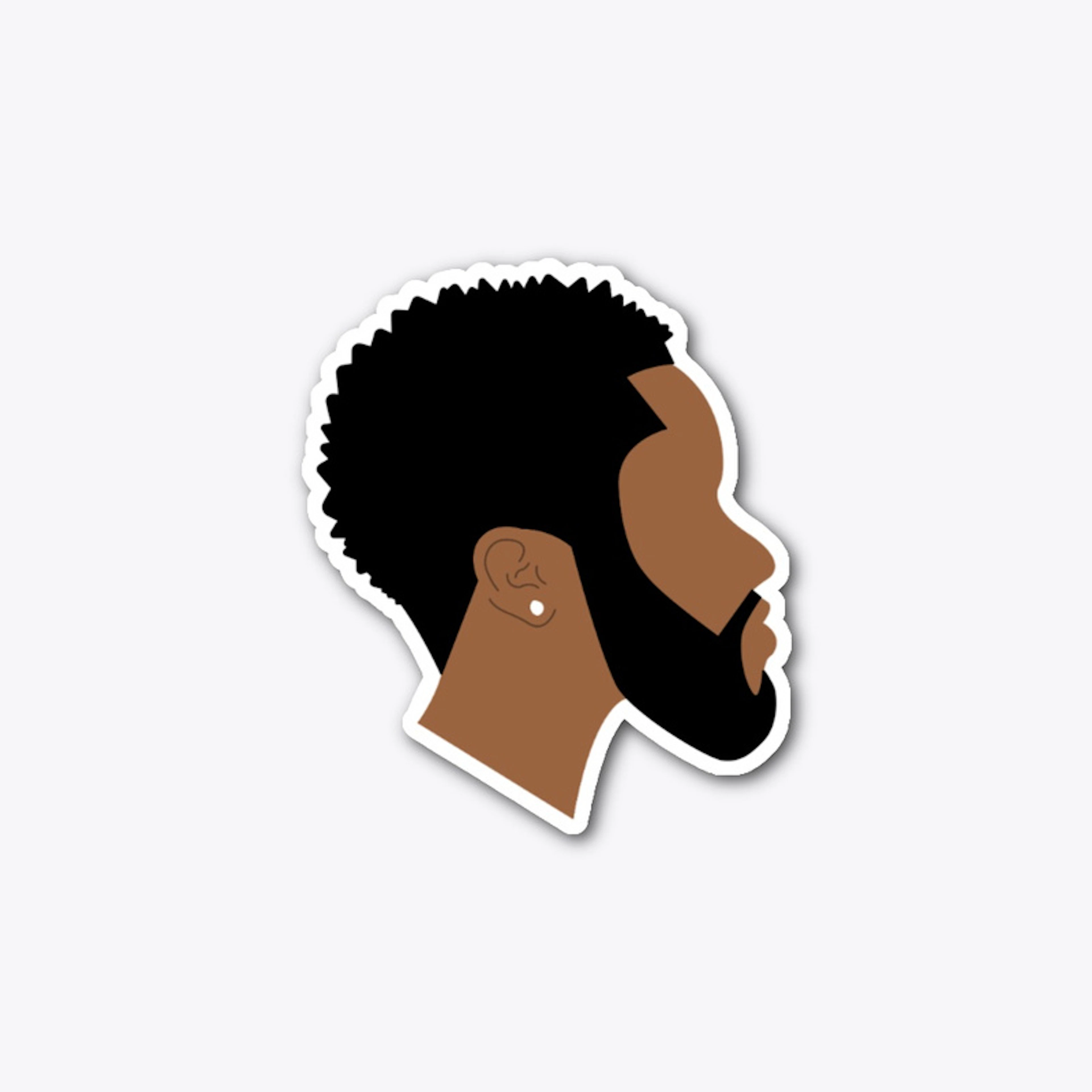 "D. Rich" Head Logo Sticker (3" x 3.5")