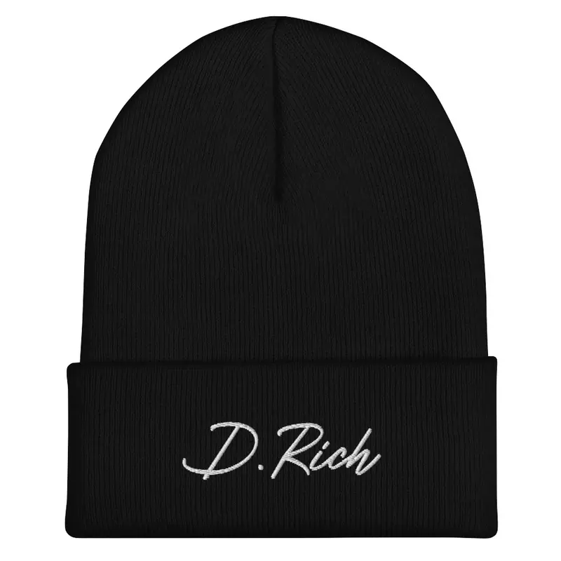 D. Rich logo embroidered knit hat