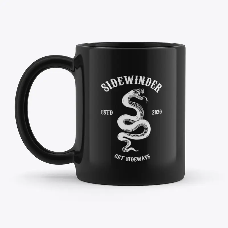 "Sidewinder" Logo on Black Mug